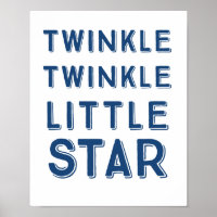 Navy Twinkle Twinkle Little Star | Kinderzimmer Ar