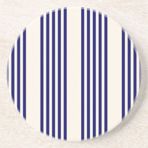 Navy und Beige fünf Streifen Muster Getränkeuntersetzer