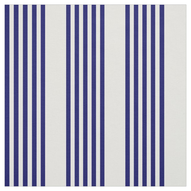 Navy und Beige fünf Streifen Muster Stoff (Muster)