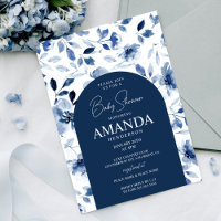 Navy und Dusty Blue Boy Floral Baby Dusche