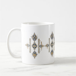 Navy- und Gold-Abstract-Symmetrie-Design KAFFEETAS Kaffeetasse
