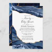 Navy und Gold Agate Drive by Dusche