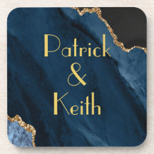 NAVY UND GOLD AGATE Getränkekasten