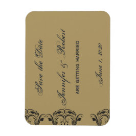 Navy und Gold Masquerade Save the Date Magnet