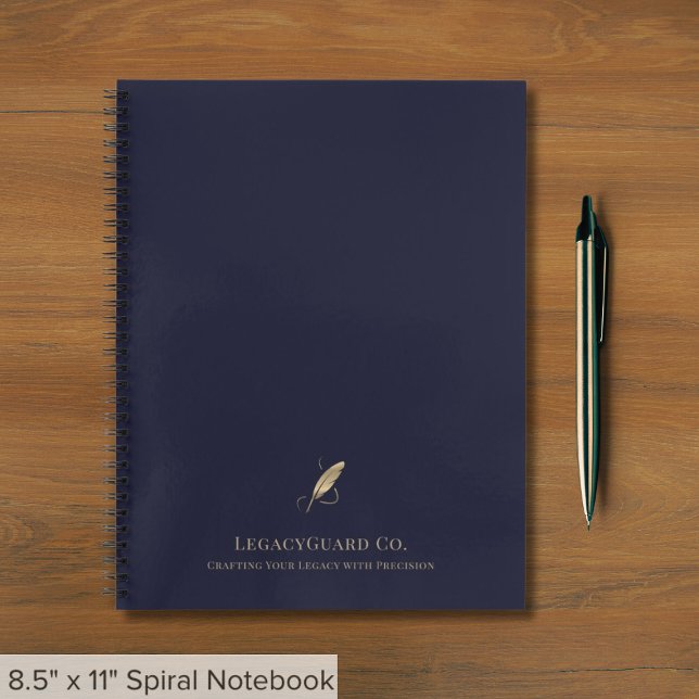 Navy und Gold Quill-Notebook Notizbuch (Von Creator hochgeladen)