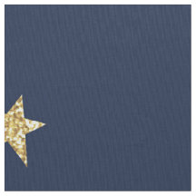 Navy und Gold Stars Custom Pima Cotton (54" Breite