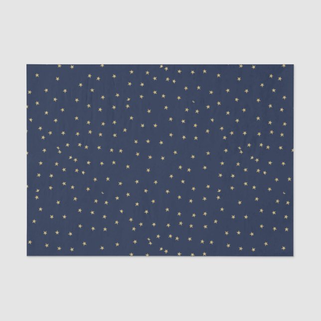 Navy- und Gold-Stars Seidenpapier (Vorderseite)