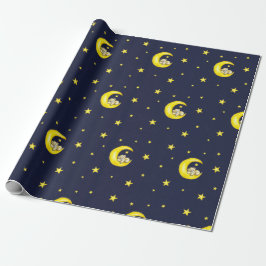 Navy und Gold Twinkle Little Stars Geschenkpapier