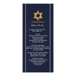 Navy und Golden Star des David-Zeremonie-Programms Werbekarte