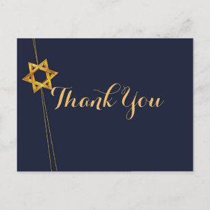 Navy und Golden Star von David Danke Postkarte