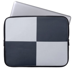 Navy und Grau-Rechtecke Laptopschutzhülle