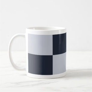 Navy und Grau-Rechtecke Tasse