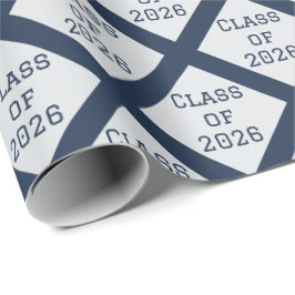 Navy- und Graue Abschluss-Verpackungspapier | 2026 Geschenkpapier