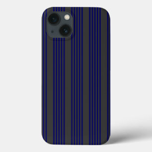 Navy und Holzkohle fünf Streifen Muster Case-Mate iPhone Hülle