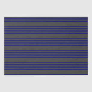 Navy und Holzkohle fünf Streifen Muster Seidenpapier