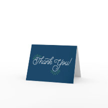 Navy und Lime Green Vielen Dank Notecard