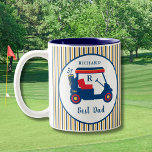 Navy und Red Golf Best Vater Personalisiert Zweifarbige Tasse<br><div class="desc">Diese beste Papa benutzerdefinierte Marine und rot (mit einigen Touchs Gold) Tasse - mit einem Golfton und einem klassischen Set Streifen, um den Warenkorb zu passen - ist mit einem Monogramm und Vornamen personalisiert. Hell und fröhlich ein tolles Geschenk, um den Vater daran zu erinnern, dass ihr nächstes Spiel nicht...</div>