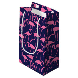 Navy und rosa Flamingo Muster Kleine Geschenktüte