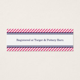 Navy- und rosafarbene Beilagenkarten