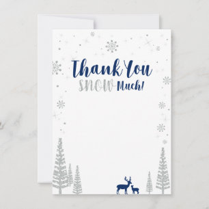 Navy- und Silber-Winter-Wunderland-Dankeskarten Dankeskarte