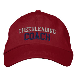 Navy und Silver Text Chefcoach Hat Bestickte Kappe