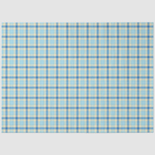 Navy und Sky Blue Tartan Kariert Seidenpapier