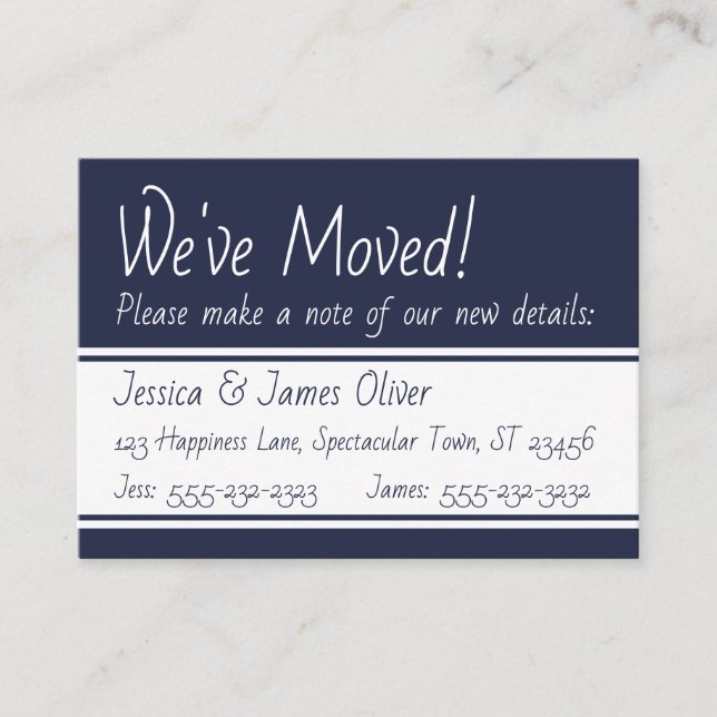 Navy und Weiß Bold haben wir Handout Cards verscho Visitenkarte (Vorderseite)