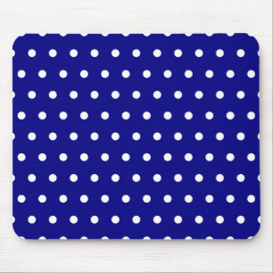 Navy und weiße Tupfen Mousepad