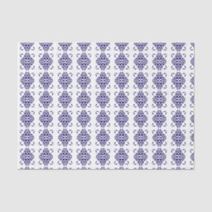 Navy und White Damask Muster Seidenpapier