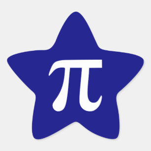 Navy und White Pi Symbol Stern-Aufkleber