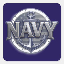 Navy USN Veteran Quadratischer Aufkleber