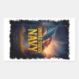 Navy USN Veteran Rechteckiger Aufkleber