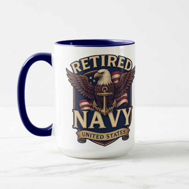 Navy USN Veteran Tasse (Links)