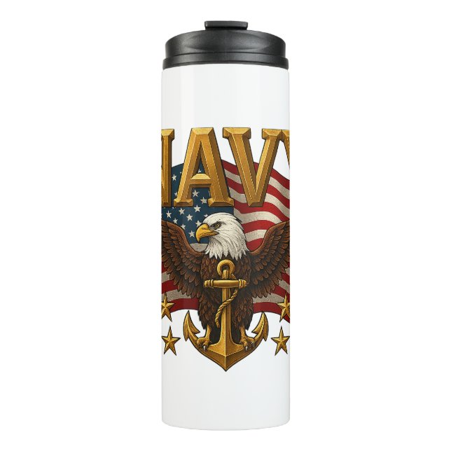 Navy USN Veteran Thermosbecher (Vorderseite)