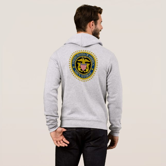 Navy Veteran Hoodie (Schwarz voll)