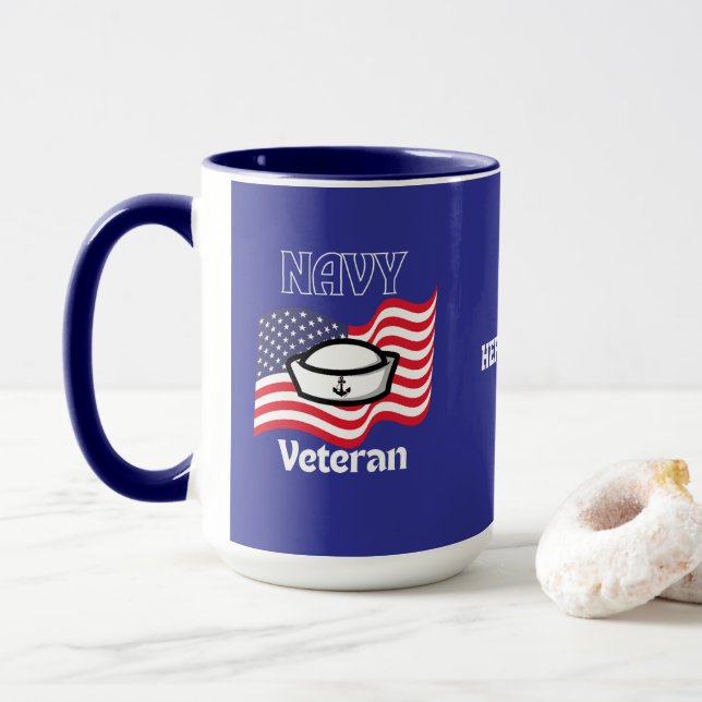 Navy Veteran Mug Tasse (Mit Donut)