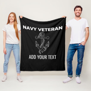 Navy Veteran Personalisiert Fleece Blanket