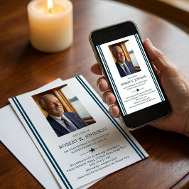 Navy Veteran Photo Digital Death Notice Funeral Einladung