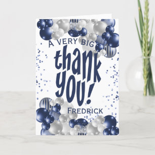 Navy Vielen Dank für Ihre Anerkennung Balloons Dankeskarte