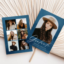 Navy Wassercolor Arch 7 Foto Collage Abschluss