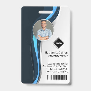 Navy Wave Mitarbeiter Foto ID Company Security Ausweis