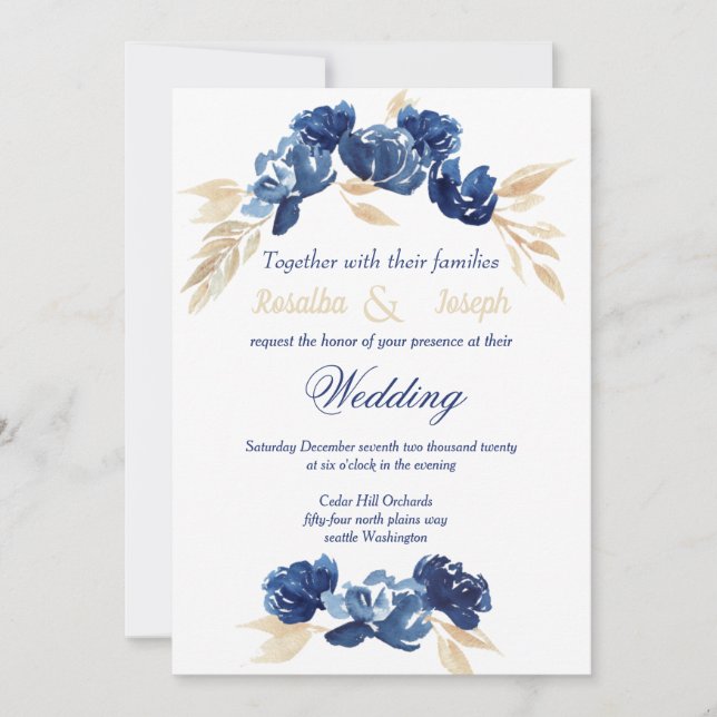 Navy Wedding by the Pigeon Letters, quinceanera (Vorderseite)