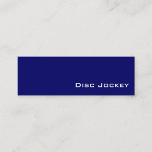 Navy weiße Disc Jockey-Visitenkarten Mini Visitenkarte
