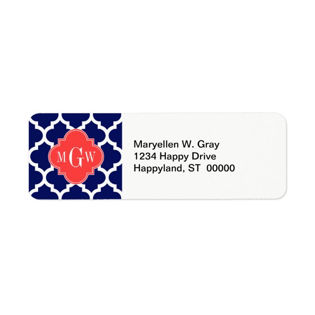 Navy Welch marokkanischer #5 Korallenrot 3 Anfangs (Vorne)