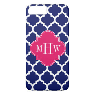 Navy Welch marokkanischer #5 Raspberry 3 Initial M Case-Mate iPhone Hülle
