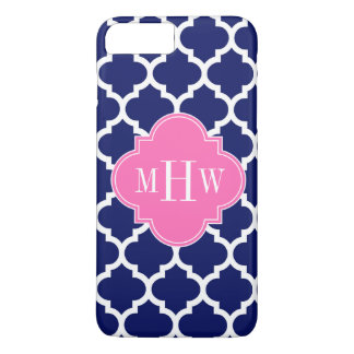 Navy Welches marokkanische #5 Hot Pink2 3 Initial Case-Mate iPhone Hülle
