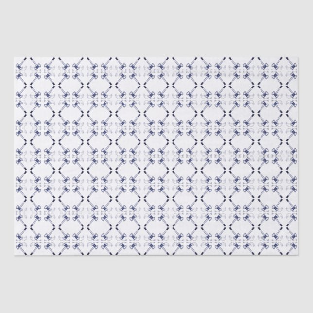 Navy White Blue Pink Gavel Tissue Paper Seidenpapier (Vorderseite)