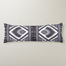Navy White Boho Gemustert Body Throw Kissen