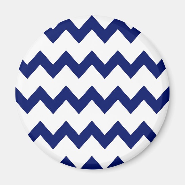 Navy White Chevrons Magnet (Vorne)