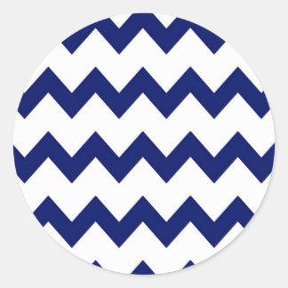 Navy White Chevrons Sticker